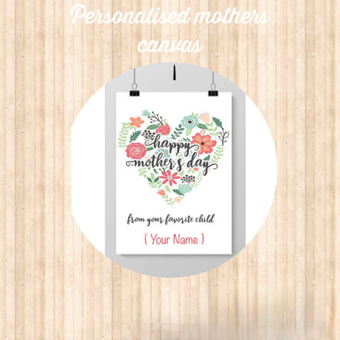 Mother’s Day Quote canvas with name