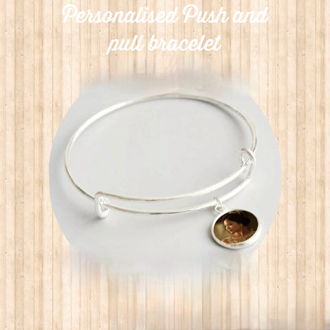 Personalised Push and pull bracelet