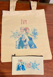 Personalised canvas tote bag & pencil case