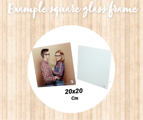 Personalised glass square frame
