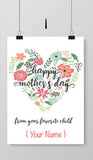Mother’s Day Quote canvas with name